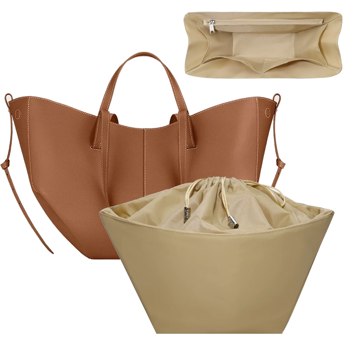 Half Moon Bag Suede - Organizer in nylon per borsa Cyme