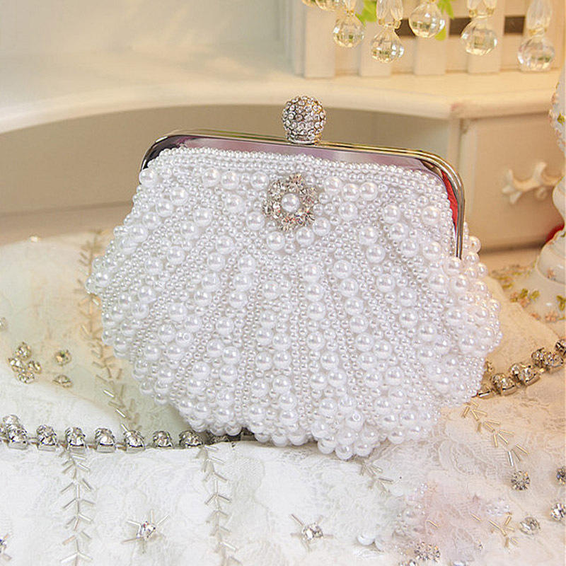 Luxury Bags Direct - Pochette di lusso con perle smerlate