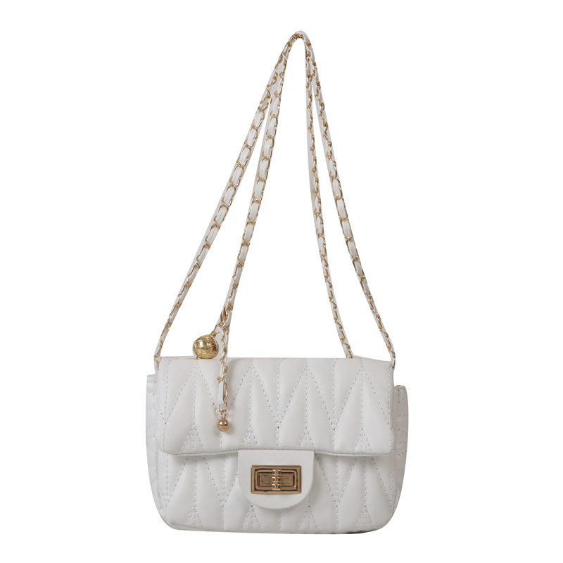 Chain Crossbody Quilted - Borsa a tracolla trapuntata in PU