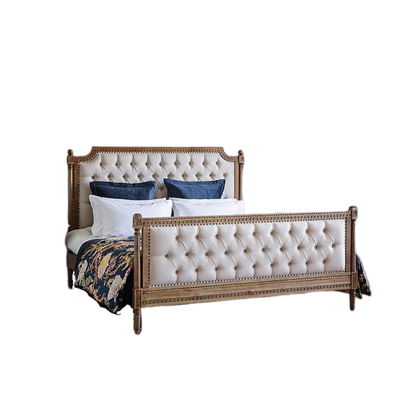 Luxury Bags Direct - Letto matrimoniale in legno massello stile