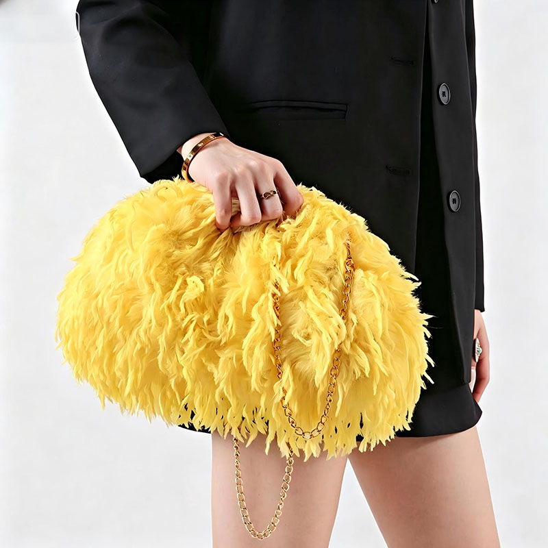 Half Moon Bag Suede - Borsa a Tracolla in Pelliccia Sintetica