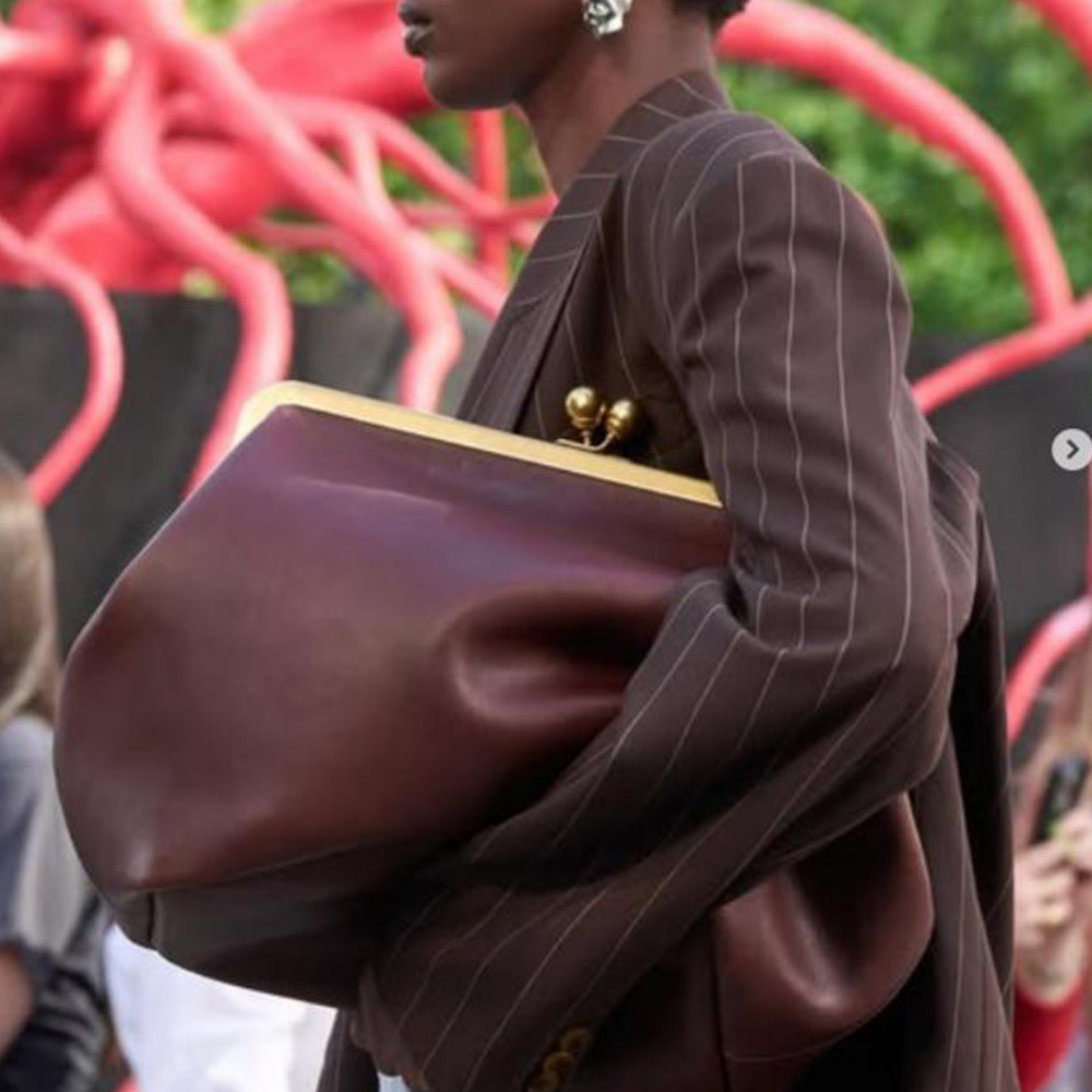 Half Moon Bag Suede - Borsa Clutch Grande alla Moda per
