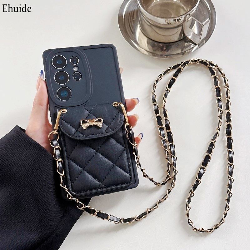 Chain Crossbody Quilted - Custodia a Portafoglio Trapuntata per Samsung