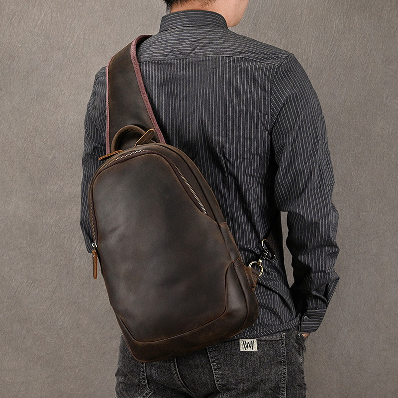 Half Moon Bag Suede - Borsa petto causale di grandi dimensioni