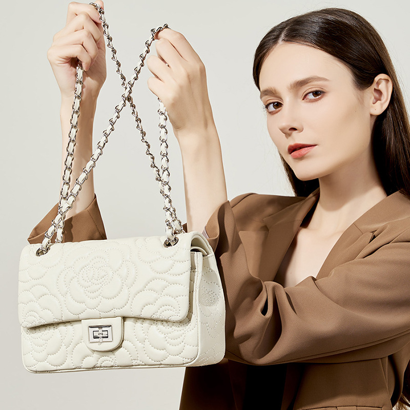 Chain Crossbody Quilted - Borsa a tracolla in pelle di