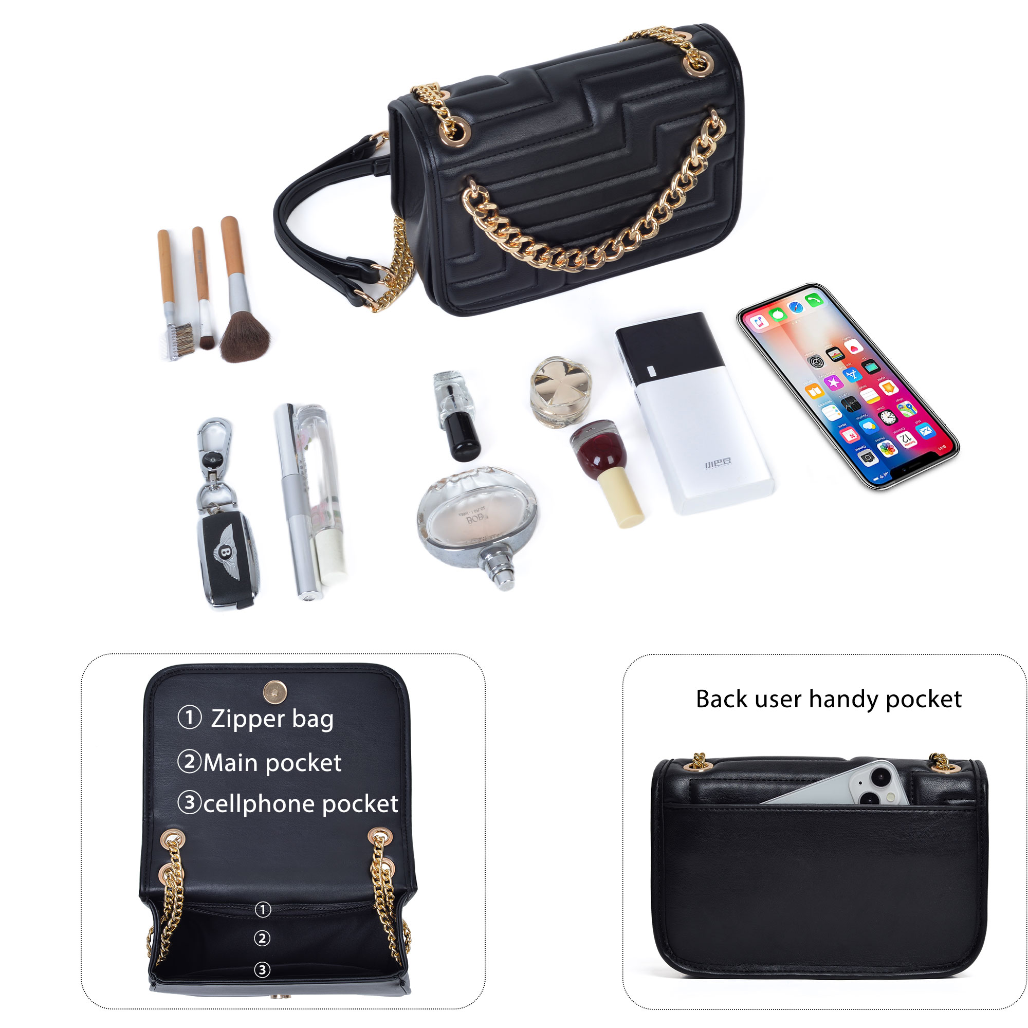 Borsa a Tracolla Sottobraccio  - Chain Crossbody Quilted recensione e prezzo