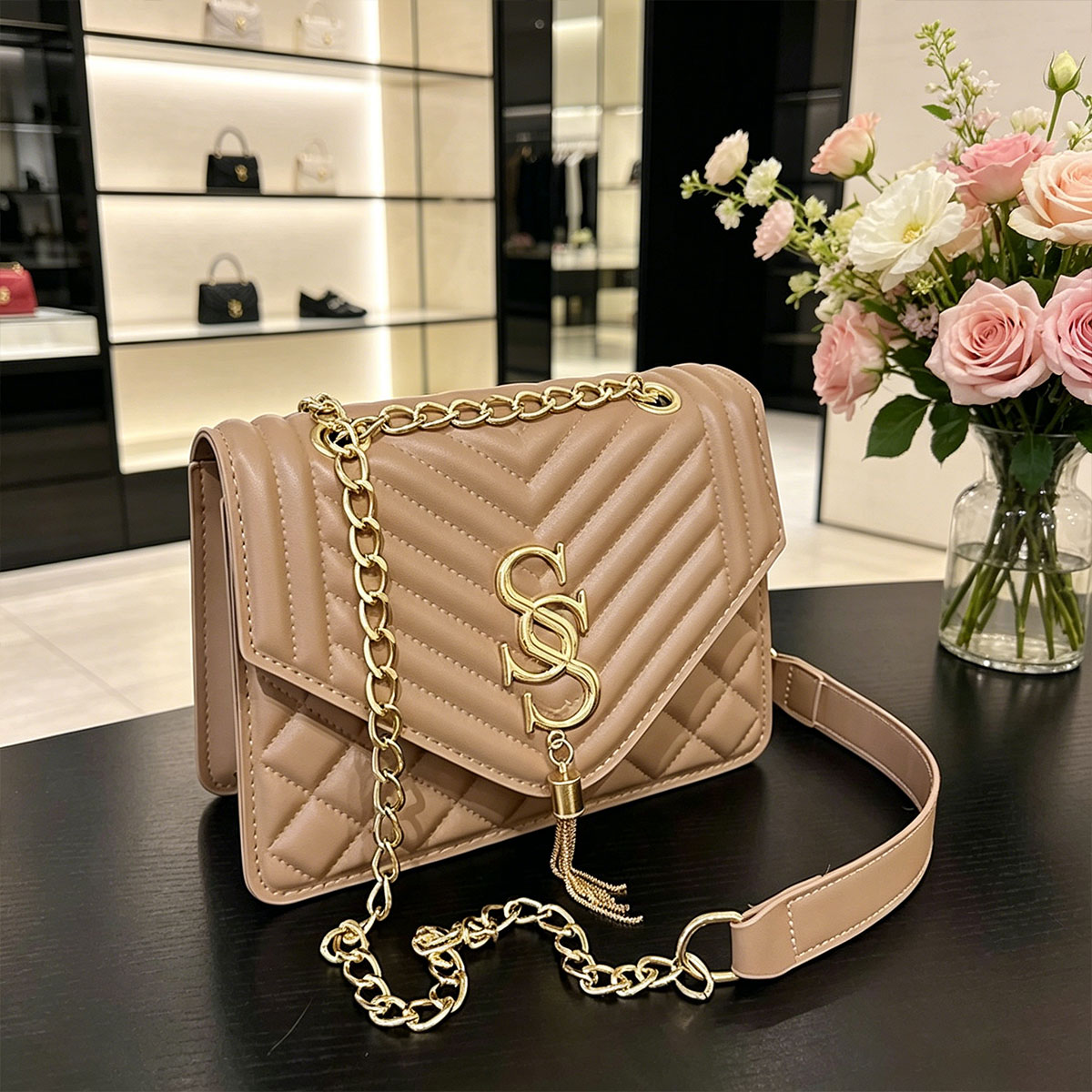 Borsa a Tracolla Elegante e Lu - Chain Crossbody Quilted recensione e prezzo