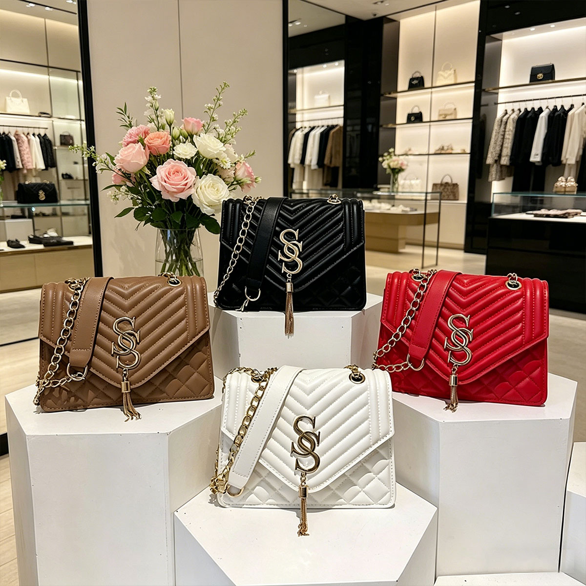 Borsa a Tracolla Elegante e Lu - Chain Crossbody Quilted recensione e prezzo