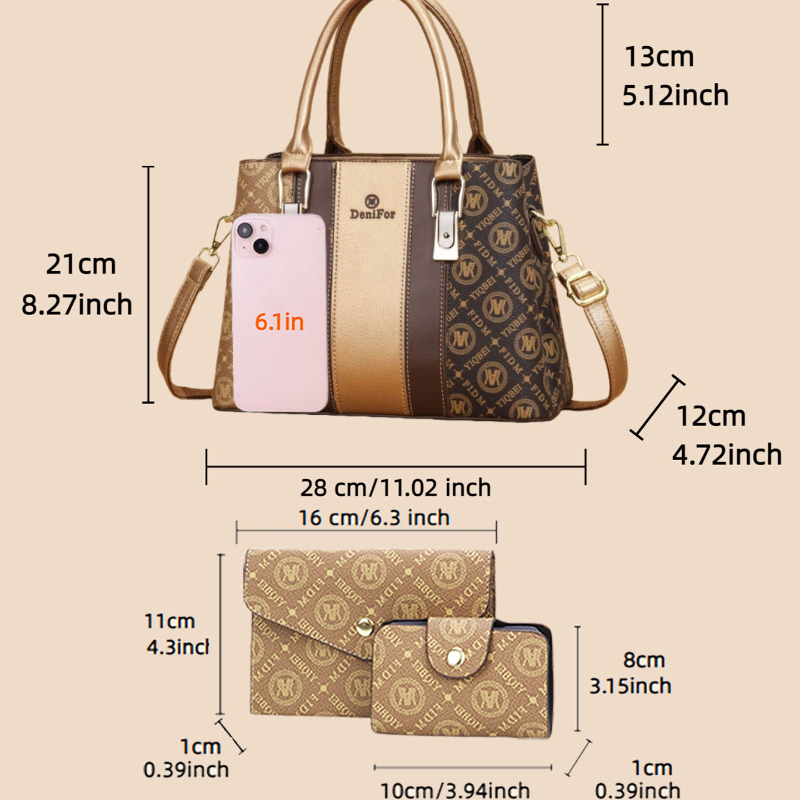Set di 3 borse da donna con de - Luxury Bags Women recensione e prezzo