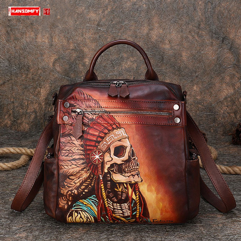 Nuovo Zaino da Donna in Pelle  - Luxury Bags Hand Painted recensione e prezzo