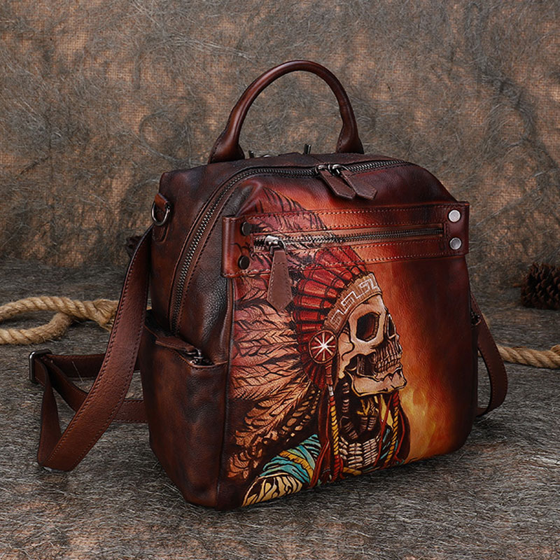 Nuovo Zaino da Donna in Pelle  - Luxury Bags Hand Painted recensione e prezzo